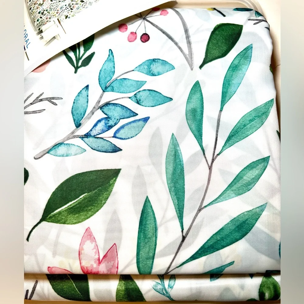 Sia Floral Fabric Shower Curtain Watercolor Flower Garden